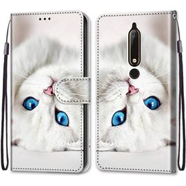 Coque Compatible Pour Nokia 6.1 Étui Housse En Cuir, Ultra-Mince Avec Carte Fente Coque Pour Nokia 6.1, Avec Fentes Pour Cartes, Peint 8