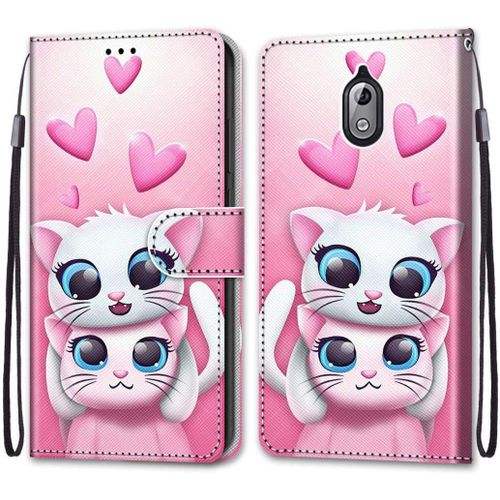 Coque Compatible Pour Nokia 3.1 Étui Housse En Cuir, Ultra-Mince Avec Carte Fente Coque Pour Nokia 3.1, Avec Fentes Pour Cartes, Peint 5