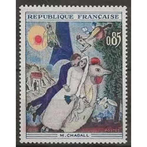 Art : Oeuvre De Marc Chagall Année 1963 N° 1398 Yvert Et Tellier Luxe