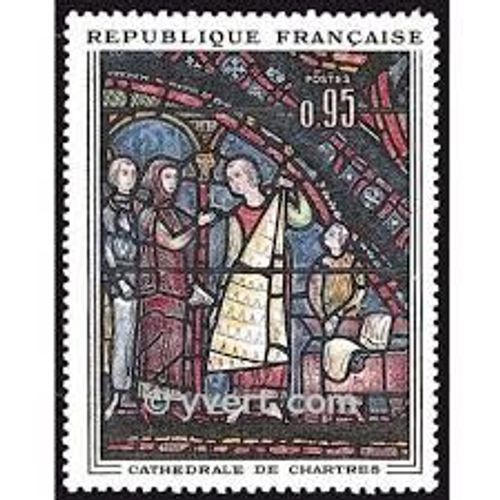 Art : Vitrail De La Cathédrale De Chartres Année 1963 N° 1399 Yvert Et Tellier Luxe