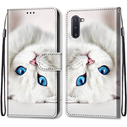 Coque Compatible Pour Samsung Galaxy Note10 Étui Housse En Cuir, Ultra-Mince Avec Carte Fente Coque Pour Galaxy Note10 / Sm-N970f, Avec Fentes Pour Cartes, Peint 8