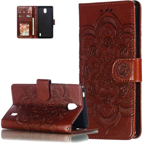 Coque Nokia 1 Plusportefeuille Etui Housse Pour Nokia 1 Plus Coque Gaufrage Fleur De Mandala Pu Cuir Flip Wallet Étui Coquille Couverture Pour Nokia 1 Plusld Mandala Brown