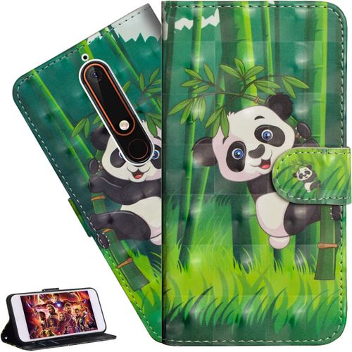 Coque Nokia 2.4portefeuille Etui Housse Pour Nokia 2.4 Coque 3d Bling Paillette Anime Fleur Pu Cuir Flip Wallet Étui Coquille Couverture Pour Nokia 2.4yx Panda Bamboo