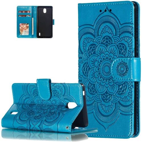 Coque Nokia 1 Plusportefeuille Etui Housse Pour Nokia 1 Plus Coque Gaufrage Fleur De Mandala Pu Cuir Flip Wallet Étui Coquille Couverture Pour Nokia 1 Plusld Mandala Blue