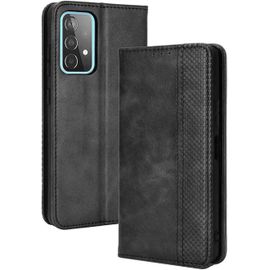 Coque Folio Cuir Étui Pour Samsung Galaxy A52 A52 5g, Antichoc Portefeuille Housse Vec Fentes Pour Cartes, Pu/Tpu Bumper Protection Case Cover Tand Fonction Noir