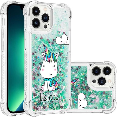 Liquide Coque Pour Iphone 14 Pro Max 6.7"", Paillette Brillante Quicksands Liquide Transparente Antichoc Étui De Protection Silicone Tpu Case Housse Pour Iphone 14 Pro Max, Ybls Monster