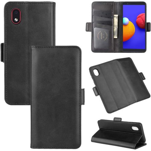 Pour Samsung Galaxy A01 Core/M01 Boucle Magnétique À Double Floc Horizontal De La Boucle Horizontale De La Boucle Horizontale Avec Support Et Portefeuille Et Portefeuille Coque Antichoc