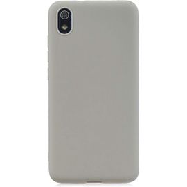 Coque Pour Xiaomi Redmi 7a Étui Silicone Ultra Mince Tpu Gel Souple Bumper Fine One Piece Housse Design Antichoc Bonbons Couleurs Case Cover, Gris