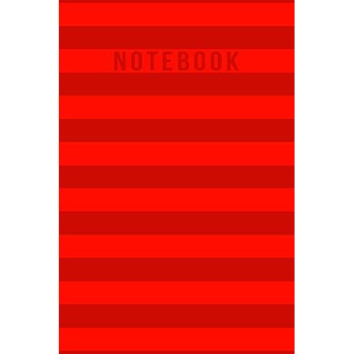 Notebook: Elegant Red Striped Journal - Lined Journal & Diary For Writing And Taking Notes