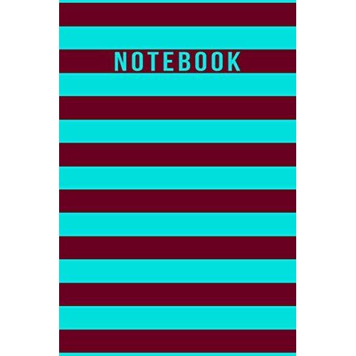 Notebook: Elegant Purple And Blue Teal Striped Journal - Lined Journal & Diary For Writing And Taking Notes