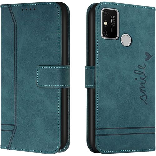 Coque Pour Huawei Y6p 2020/Honor 9a, Protection Portefeuille Etui À Rabat Housse Premium En Cuir Pu Avec Antichoc Tpu Magnétique Flip Pochette Housse Pour Huawei Y6p 2020/Honor 9a Vert