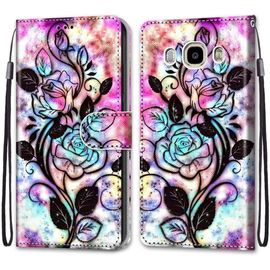 Coque Pour Samsung Galaxy J7 2016, Premium Étui Housse En Cuir De Protection Avec Emplacements Cartes Fonction De Support Magnetique , Housse Etui Coque Pour Samsung J7 2016 Vigne