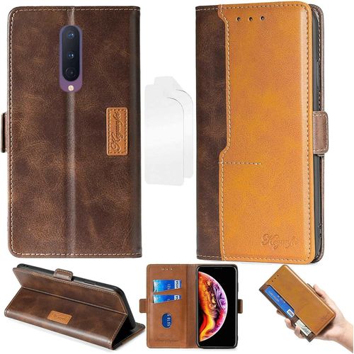 Flip Coque Pour Oneplus 8 Coque De Téléphone Etui Portefeuille+Protecteur D'écran Zs Zong