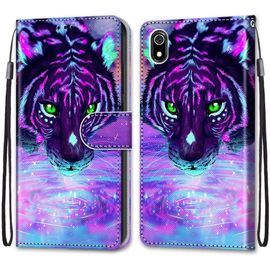 Coque Pour Xiaomi Redmi 7a, Premium Étui Housse En Cuir De Protection Avec Emplacements Cartes Fonction De Support Magnetique , Housse Etui Coque Pour Xiaomi Redmi 7a Tigre