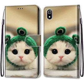 Coque Pour Xiaomi Redmi 7a, Premium Étui Housse En Cuir De Protection Avec Emplacements Cartes Fonction De Support Magnetique , Housse Etui Coque Pour Xiaomi Redmi 7a Chat 4
