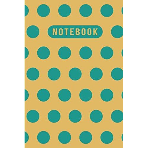 Notebook: Elegant Blue Teal Yellow Polka Dot Journal - Lined Journal & Diary For Writing Taking Notes