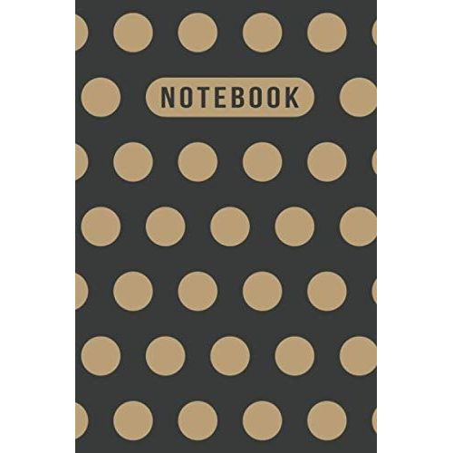 Notebook: Elegant Gold Grey Polka Dot Journal - Lined Journal & Diary For Writing Taking Notes