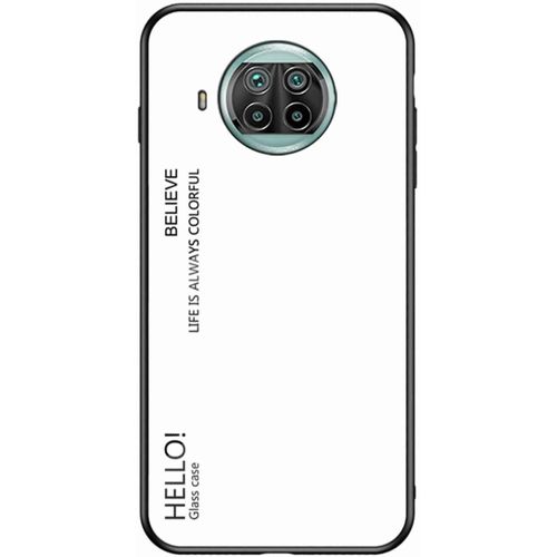 Coque Pour Xiaomi Mi 10t Lite,Miroir Effet Citation Modèle Blanc 9h Tempéré Verre Arrière Protecteur Cas Avec Silicone Cadre Mince Difficile Housse Etui