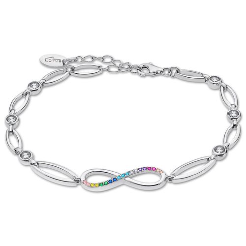 Bracelet Lotus En Argent 925 Et Zircone Pour Femme Charmante, Modèle Infinity Jlp1872-2-2