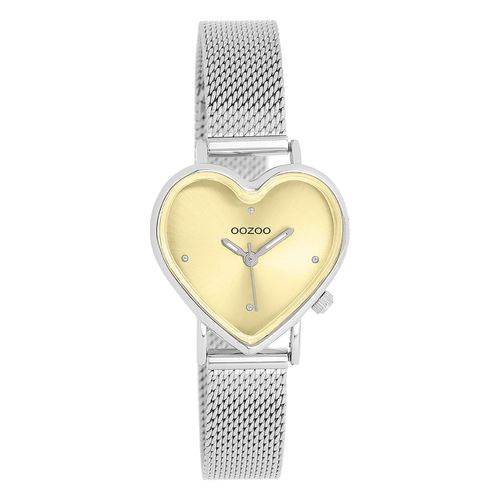 Montre-Bracelet Analogique Argentée Pour Femme «&nbspoozoo &nbsp» (Oozoo ), Bracelet En Métal. Uoc11443
