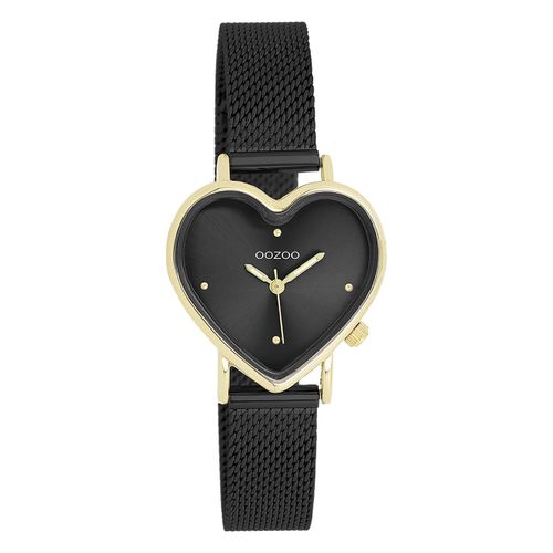 Montre-Bracelet Analogique Noire Pour Femme «&nbspoozoo &nbsp» (Oozoo ), Bracelet En Métal. Uoc11447