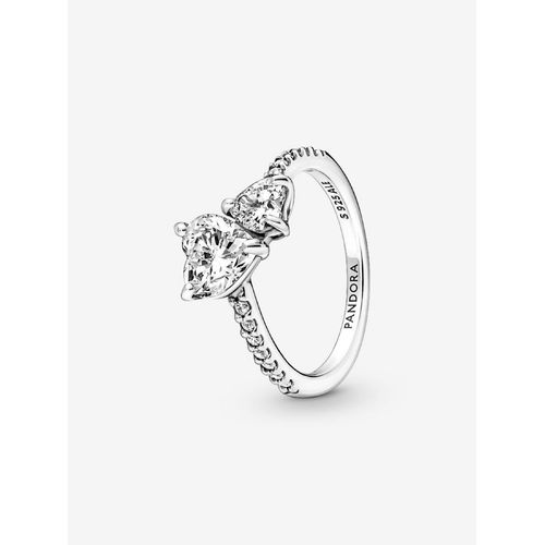 Bague Pandora Scintillante C?ur Double , Taille 50