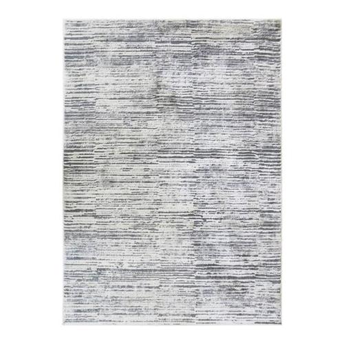 VESTALE LINES - Tapis extra-doux motif lignes gris crème 160x230 160x230cm Gris