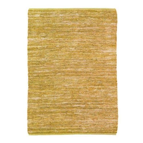 Skin - Tapis Salon Ou Chambre En Cuir Tressé Pour Une Ambiance Chaleureuse 120 X 170 Cm Jaune