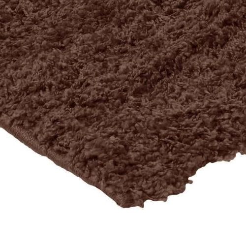 LOFT SHAGGY - Tapis à poils longs toucher laineux 160 x 230 cm Marron Chocolat