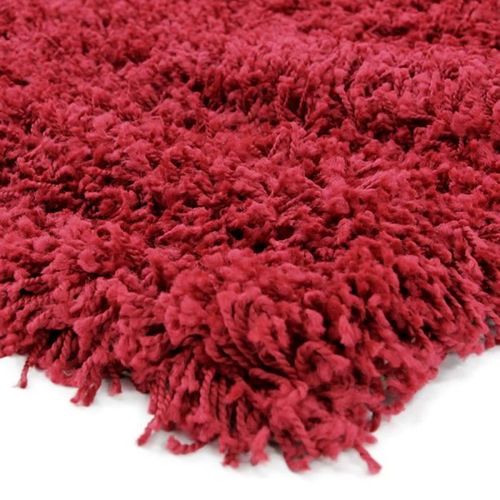 TENESSEE - Tapis salon ou chambre shaggy à poils longs doux et brillant 160 x 230 cm Rouge