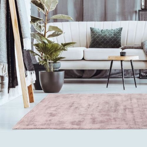 LUXURY - Tapis salon lumineux en viscose effet soie 160 x 230 cm Taupe