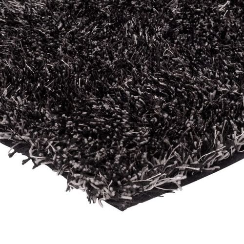 SCANDINAVE - Tapis salon ou chambre lumineux fin et doux à poils longs 160 x 230 cm Gris