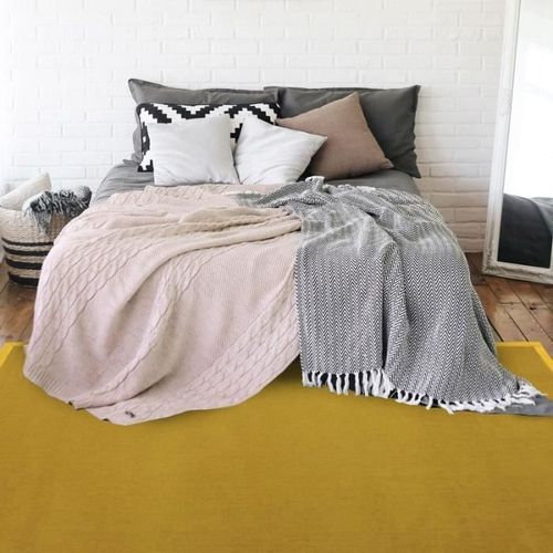 Natural Jute - Tapis En Jute Pour Salon Ou Chambre Naturel Et Végétal 160 X 230 Cm Jaune