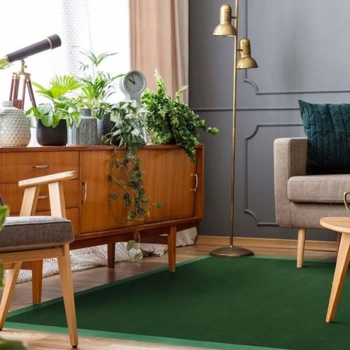 Natural Jute - Tapis En Jute Pour Salon Ou Chambre Naturel Et Végétal 120 X 170 Cm Vert Foncé