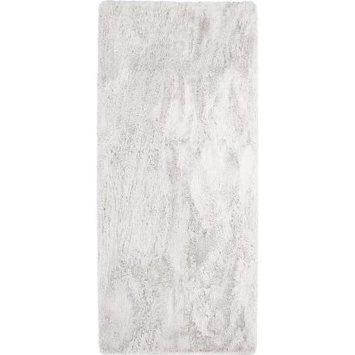 Tapis de Salon ou Chambre Shaggy - Neo Yoga- Tapis Lavable à Base Fine en Microfibre Poils Longs Extra Doux Gris 80 x 180 cm