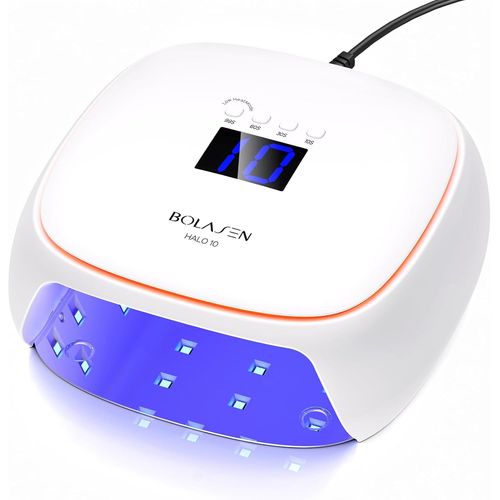 No Uv Lampe Ongles Gel, 60w Lampe Led Ongle Avec Ceramic Tech, Professionelle No Uv Lampe Ongle No Lésions Cutanées, Séchoirs À Ongles Avec Base En Métal & Respiration Légère, Halo 10 