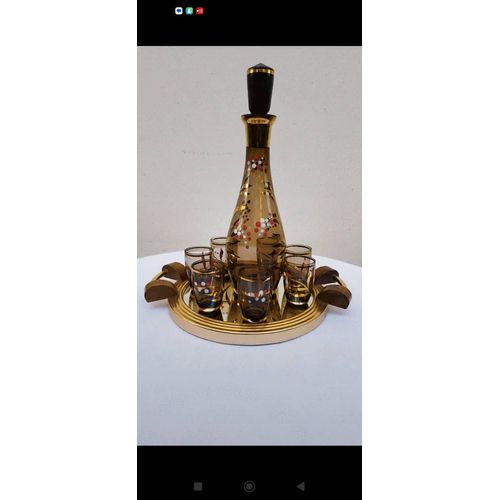 Service À Verre (7) Carafe Et Plateau Miroir