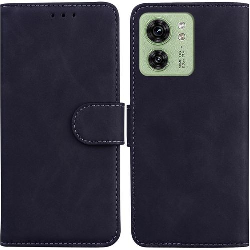 Étui Pour Motorola Edge 40 6,55 Pouces Pu Magnétique Pochette Cuir Housse Rabattable Case Stent Fonction Cover Noir