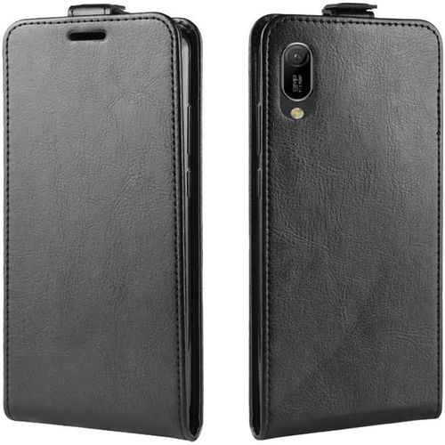 Étui Pour Huawei Y6 Pro/Y6 Prime 2019 6 09 Pouces Pu Cuir Magnétique Portefeuille Conventure En Cuir Up Down Design Fonction Stent Housse Flip Cuir Noir