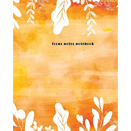 Focus Notes Notebook: Notes Taking System For High School Adult Student With College Ruled Lines Composition With Watercolor Autumn Theme