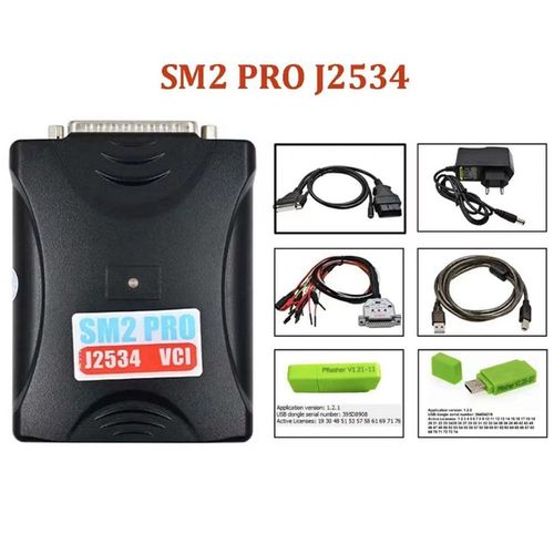 Sm2 Pro+V1.20-67+V1.21-11 J2534 Vci Pcm Ecu Program 2 Dongle