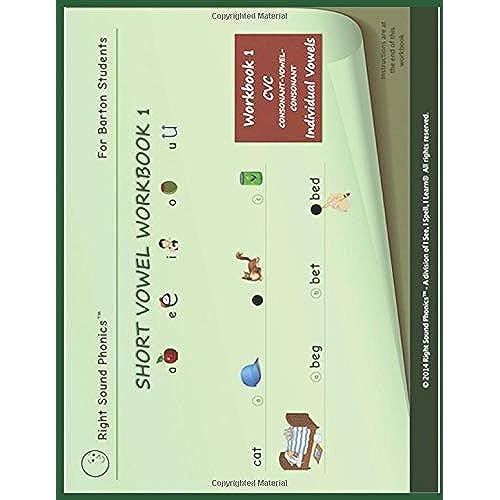 Short Vowel Workbook 1 - For Barton Students: I See, I Spell, I Learn® - Reading & Spelling Program (Right Sound Phonics)