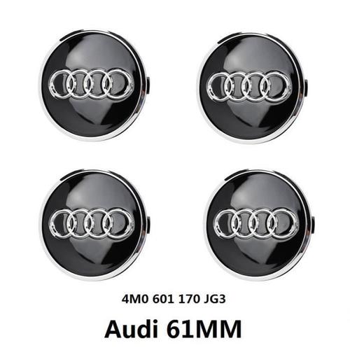 Lot De 4 Centre De Roue Cache Moyeu Pour Audi 61mm-4m0 601 170 Jg3