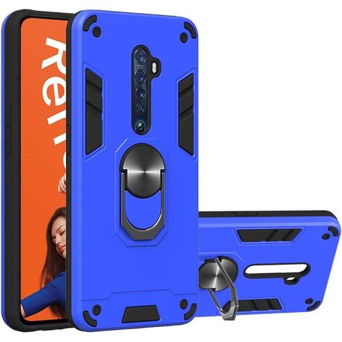 Étui Pour Téléphone For Oppo Reno 2 Cas Couverture Antichoc De Qualité Militaire Avec Support De Kick Standard De Mont De Voiture Magnétique For Oppo Reno 2 Cas De Protecteur Color Blue