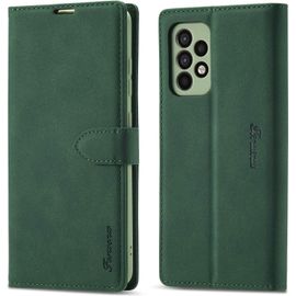 Étui Portefeuille Pour Samsung Galaxy A52 4g/5g Vintage Cuir Etui Housse Porte-Cartes Béquille Fermeture Magnétique Flip Case Cover Pour Samsung A52 - Vert