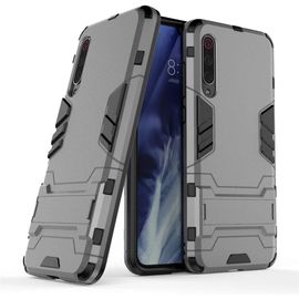 Coque Pour Xiaomi Mi 9 Pro/Mi9 Pro 5g 6,39 Pouces 2 En 1 Double Couches Étui Antichocs Protection Rigide Anti Choc Avec Fonction Support Gris