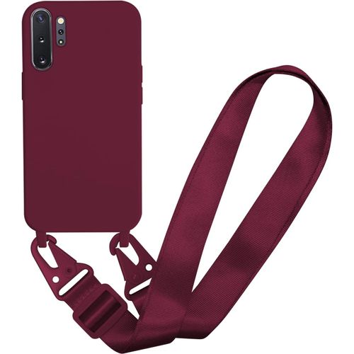 Coque Avec Cordon Pour Samsung Galaxy Note10 Plus,Collier Pour Étui Housse Tpu Anti-Choc Colliers Protection Complète Cover De Cellulaire Mince Réglable Lanyard Case, Rouge