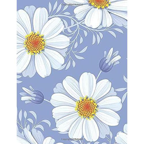 Cornell Notebook: Cornell Notebook 110 Pages (7.44 X 9.69) Cornell Notes Notebook Book Blue Daisy Girl