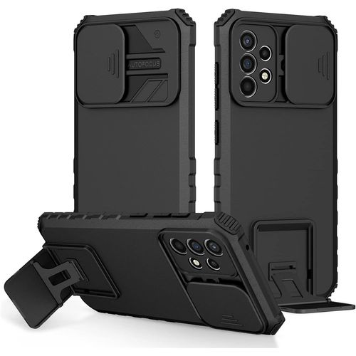 Coque Pour Samsung Galaxy A52 5g/A52 4g/A52s 5g, Housse 360 Degres Full Body Militaire Anti-Choc Durable Protecteur, Anti-Rayures Armor Et Antichoc Bumper, Protection De La Caméra Cover, Noir