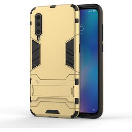 Coque Pour Xiaomi Mi 9, 2 En 1 Armour Style Robuste Hybrides Double Couche Armure Defender Tpu + Pc Hard Coques Case Cover Avec Kickstand Support Pour Xiaomi Mi 9 -Gold